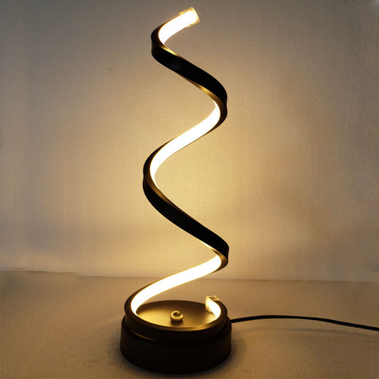 Sänglampa med spiralform