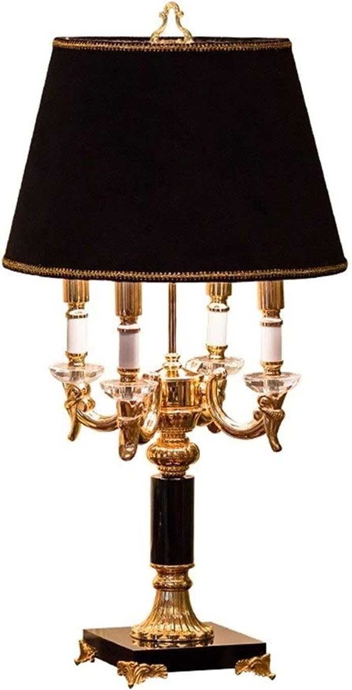 Dekorativ sänglampa med textilskärm