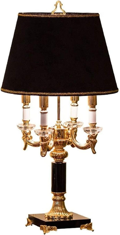 Dekorativ sänglampa med textilskärm