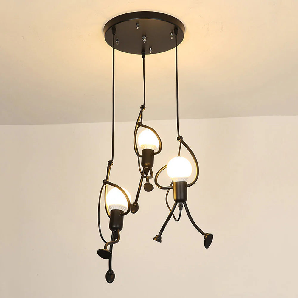 Taklampa formad som klättrande figurer