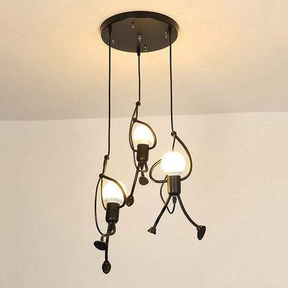 Taklampa formad som klättrande figurer